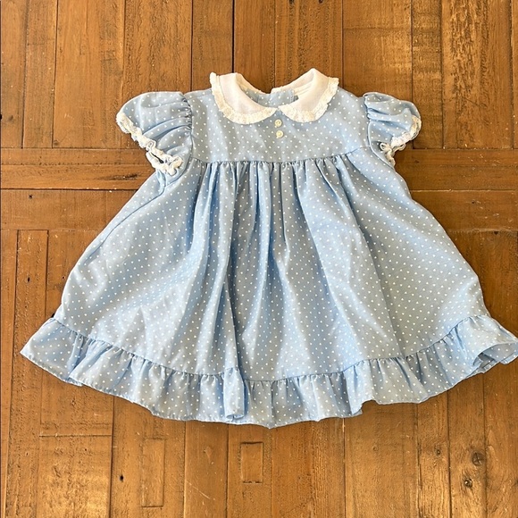 Ruth of Carolina vintage blue ditzy heart dress - Picture 1 of 7